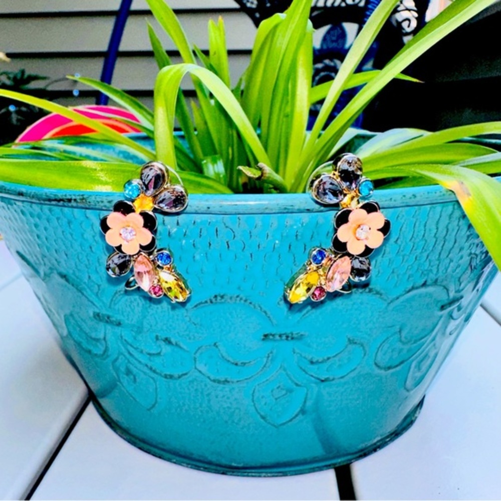 Floral ear cuff earrings